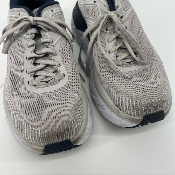 Hokas Bondi 7 Gray Lace Up Running Athletic Athleisure Sneakers Women's 8 - Picture 4 of 13